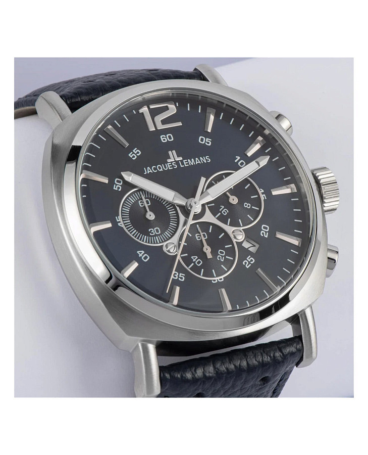 Часы Jacques Lemans Lugano 1-1645Q — кожаный, мужские