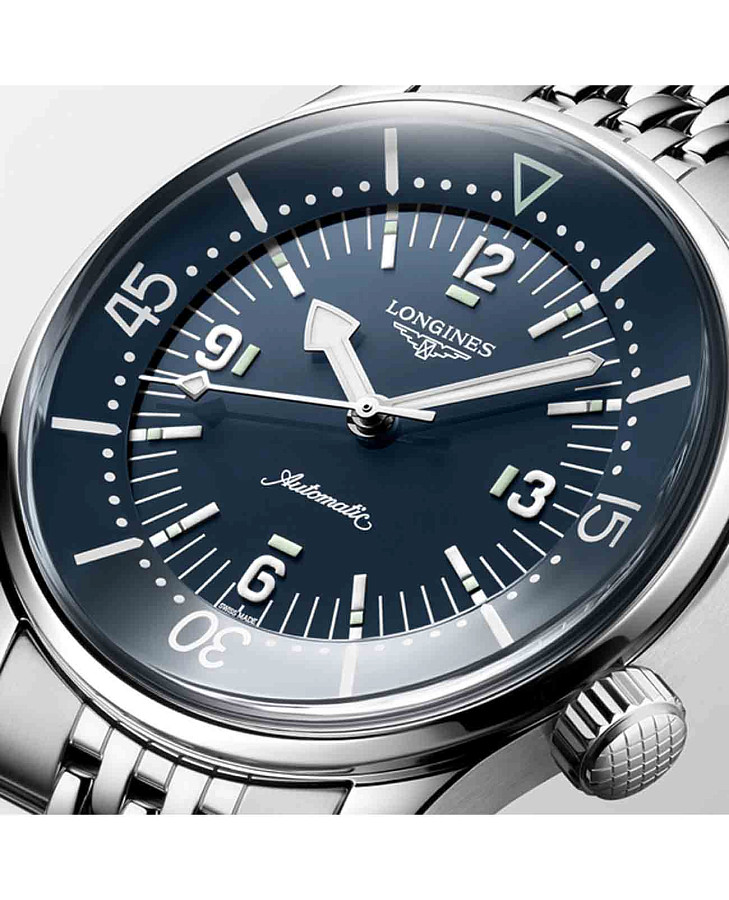 Часы Longines Legend Diver L3.764.4.90.6 — механические, сталь металл