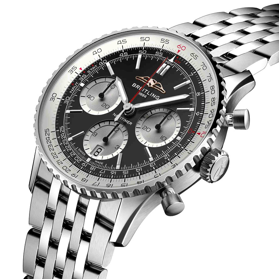 Часы Breitling Navitimer B01 Chronograph 41 AB0139211B1A1 — механические, металл сталь