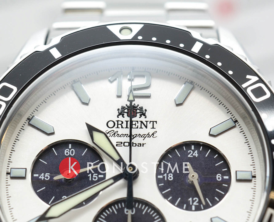 Часы Orient Chronograph RA-TX0203S (RN-TX0203S) — сталь металл, Япония