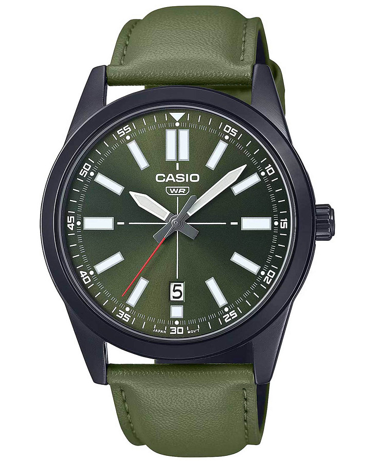 Часы Casio Collection MTP-VD02BL-3E — мужские, зеленый