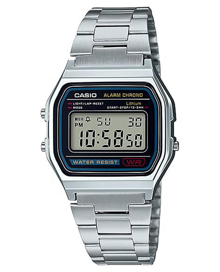 Часы Casio Vintage A158WA-1DF (A158WA-1) — мужские, антрацитовый
