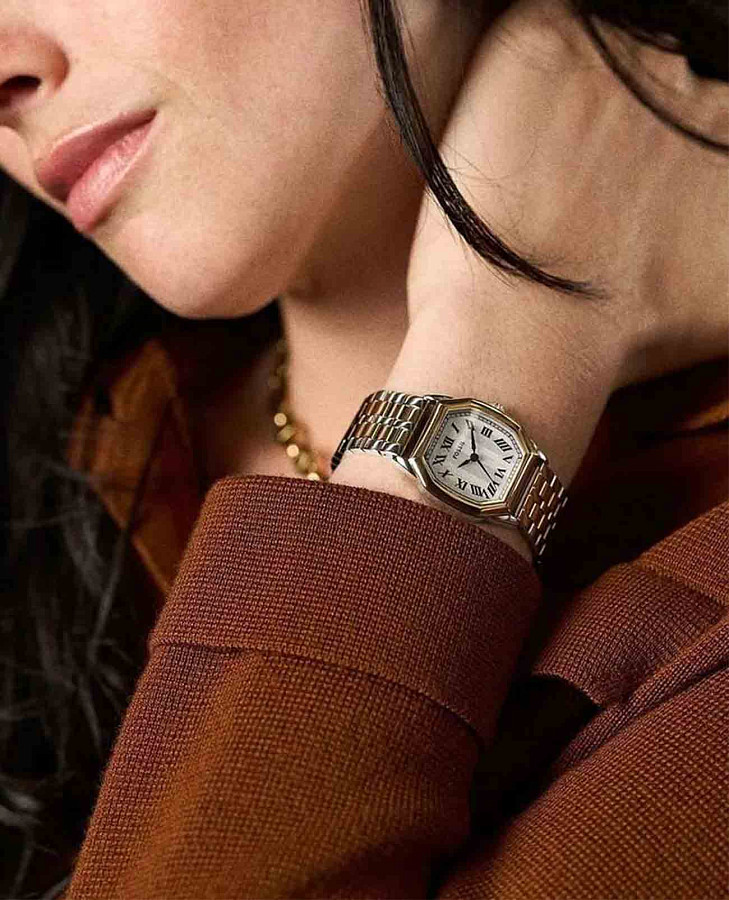 Часы Fossil Harlow ES5362 — сталь металл, США