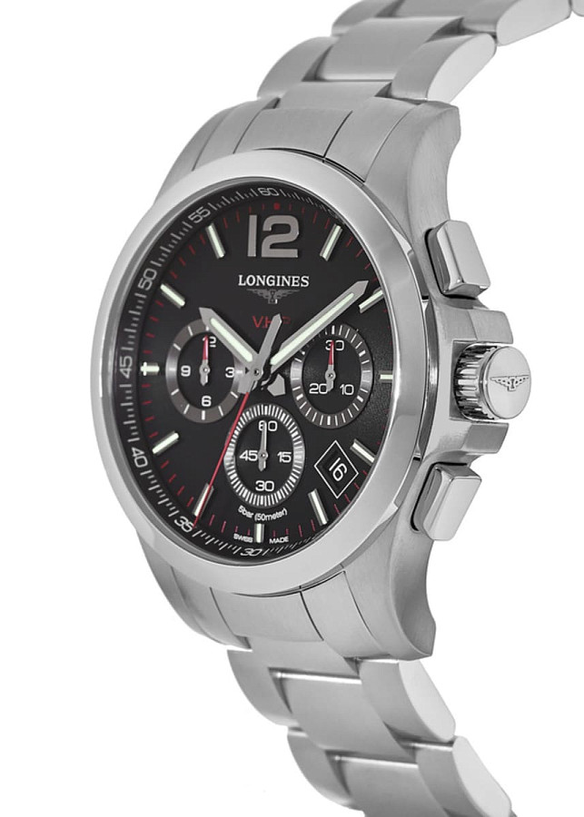 Часы Longines Conquest V.H.P. L3.727.4.56.6 — кварцевые, металл сталь