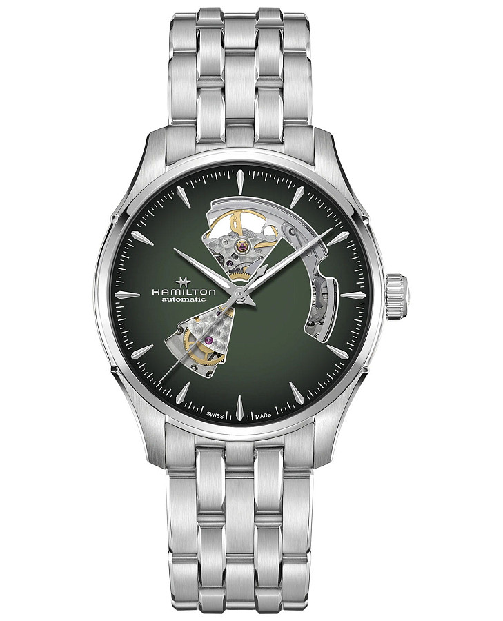 Часы Hamilton Jazzmaster Open Heart Auto H32675160 — мужские, зеленый
