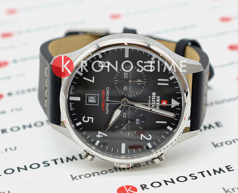 Часы Swiss Military by Chrono Vintage Chronograph SM34098.05 — кварцевые, металл сталь