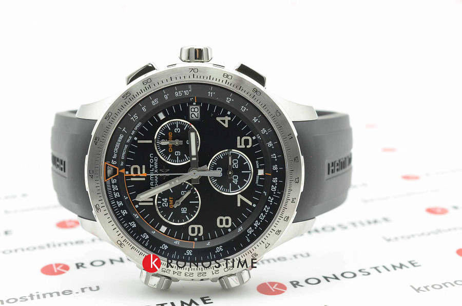 Часы Hamilton Khaki Aviation X-Wind GMT H77912335 — каучук, мужские