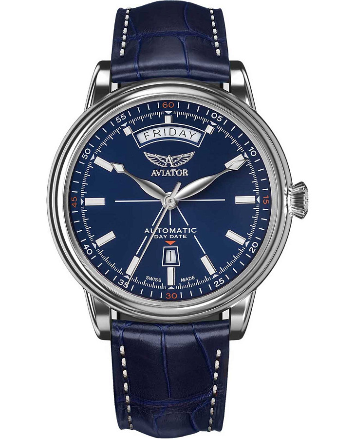 Часы Aviator Douglas Day-Date V.3.20.0.145.4 — мужские, синий
