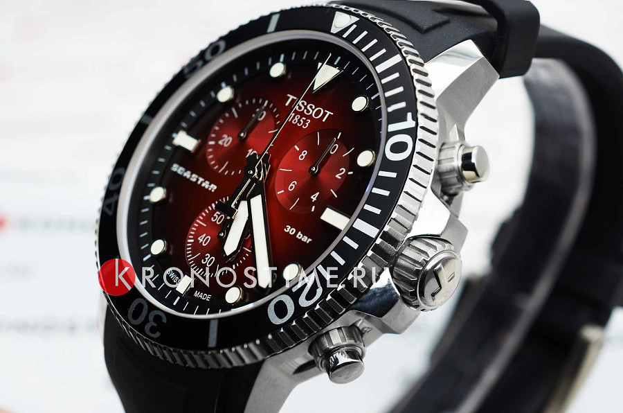 Часы Tissot Seastar 1000 Chronograph T120.417.17.421.00 — мужские, кварцевые