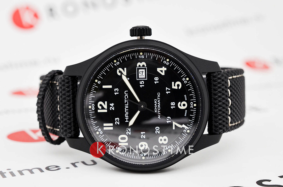 Часы Hamilton Khaki Field Titanium Auto H70575733 — механические, титан металл