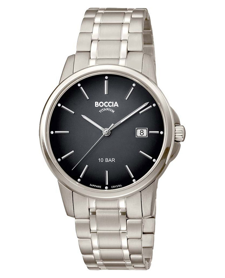 Часы Boccia Titanium Circle-Oval 3633-07 — мужские, черный
