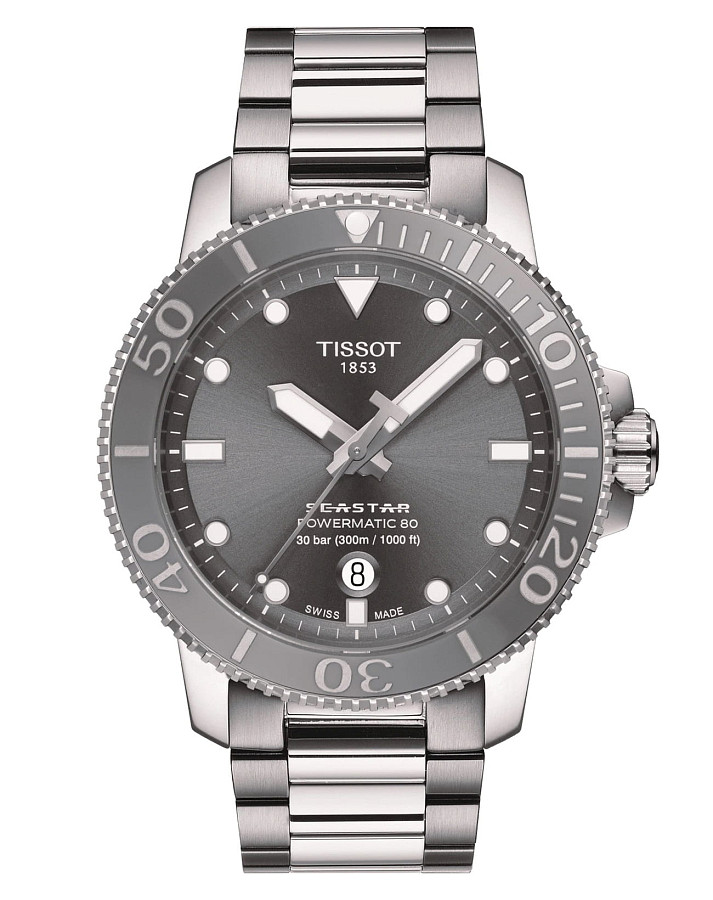Часы Tissot Seastar 1000 Powermatic 80 T120.407.11.081.01 — мужские, серый