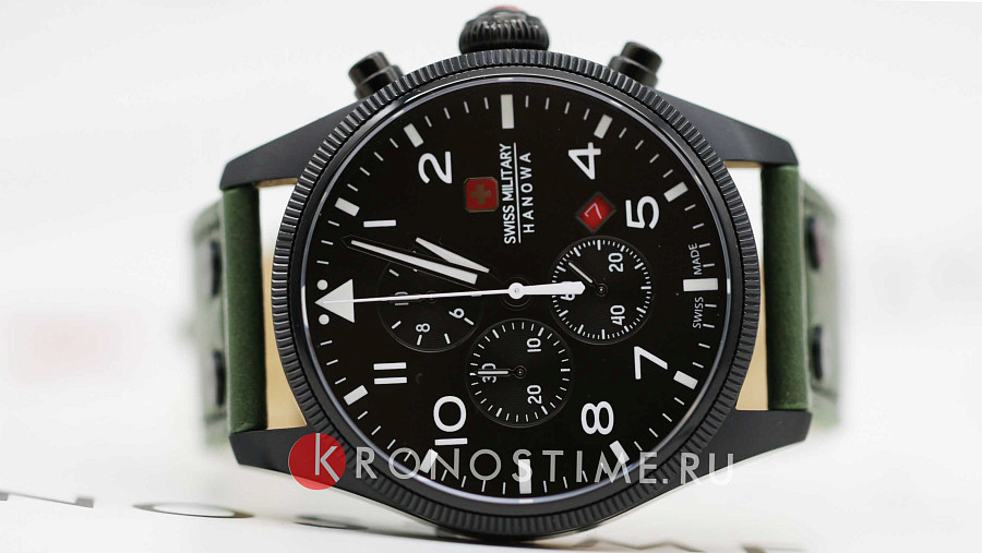 Часы Swiss Military Hanowa Thunderbolt Chrono SMWGC0000430 — кожаный, мужские