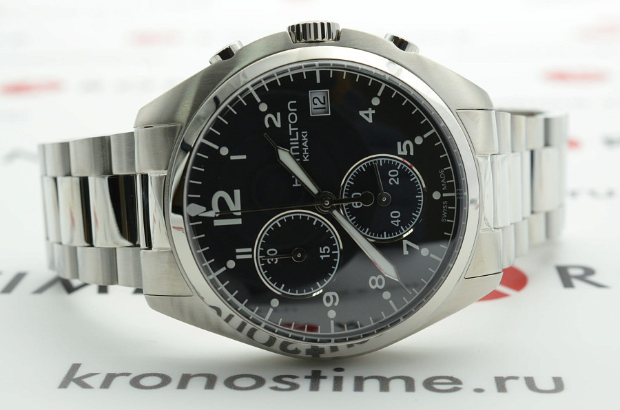 Часы Hamilton Khaki Aviation Pilot Pioneer Chrono H76512133 — кварцевые, сталь