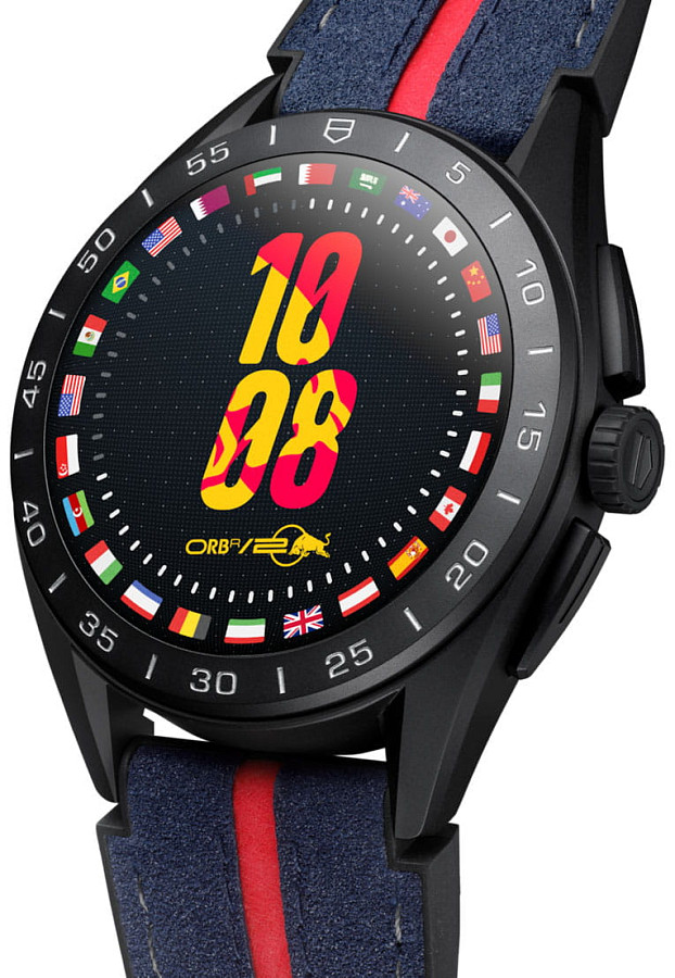 Часы TAG Heuer Connected Calibre E4 X Oracle Red Bull Racing edition SBR8A80.EB0365 — электронные, титан