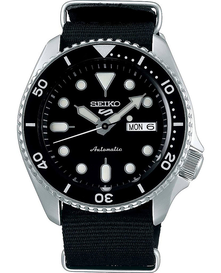 Часы Seiko 5 Sports SRPD55K3S — мужские, черный
