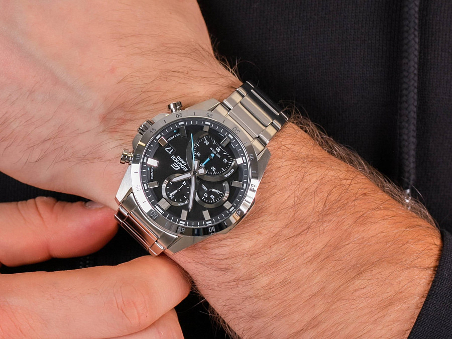 Часы Casio Edifice EFR-571D-1AVUDF (EFR-571D-1A) — кварцевые, металл сталь