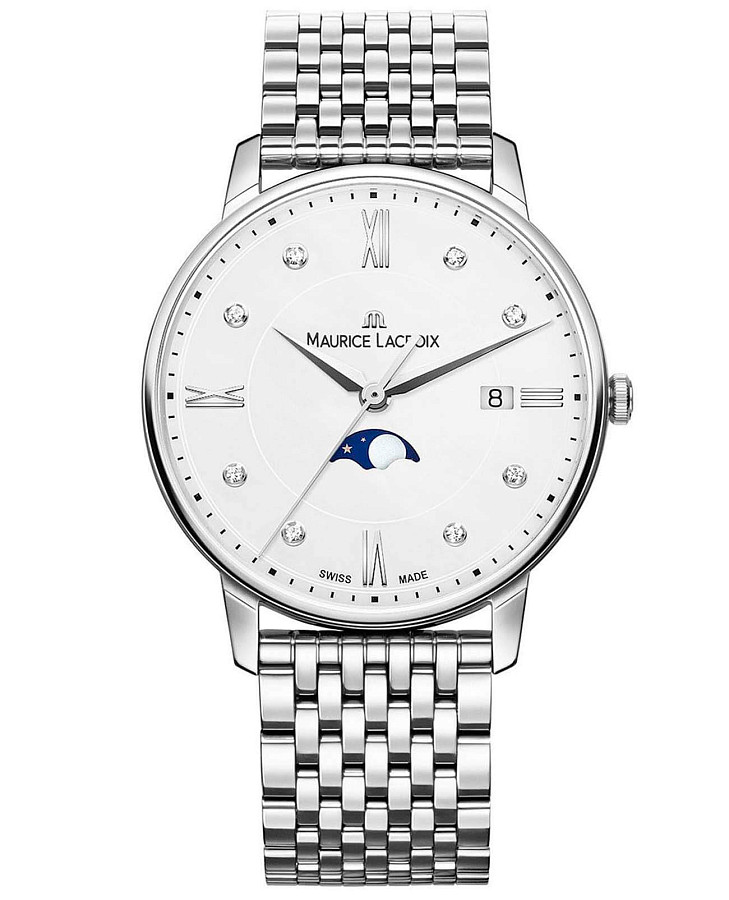 Часы Maurice Lacroix Eliros Moonphase EL1096-SS002-150-1 — женские, белый