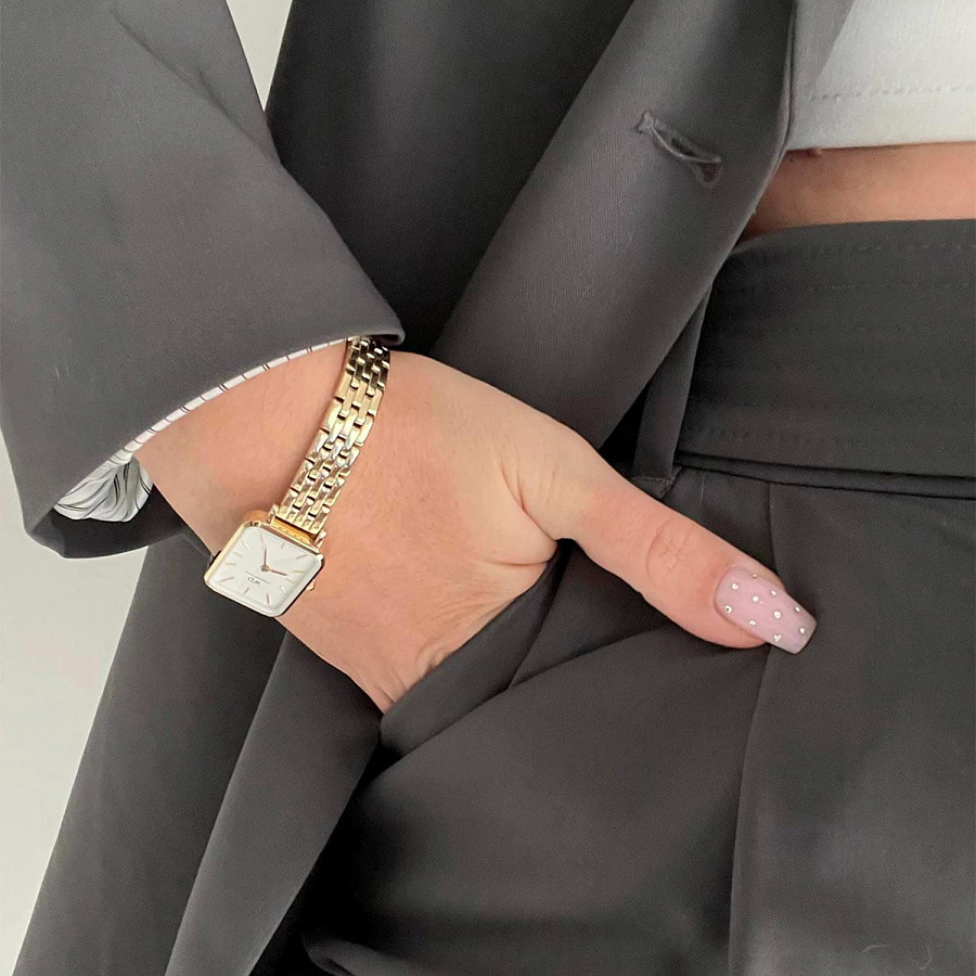 Часы Daniel Wellington Quadro DW00100622 — нержавеющая сталь с pvd-покрытием, женские