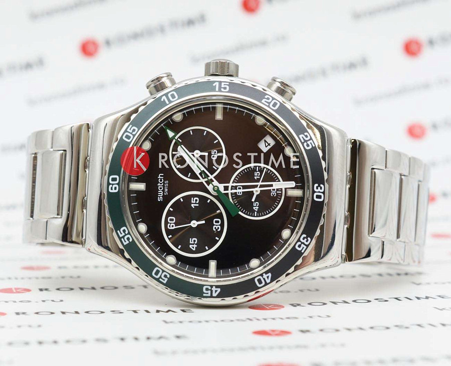 Часы Swatch I New Chrono YVS506G — кварцевые, сталь металл