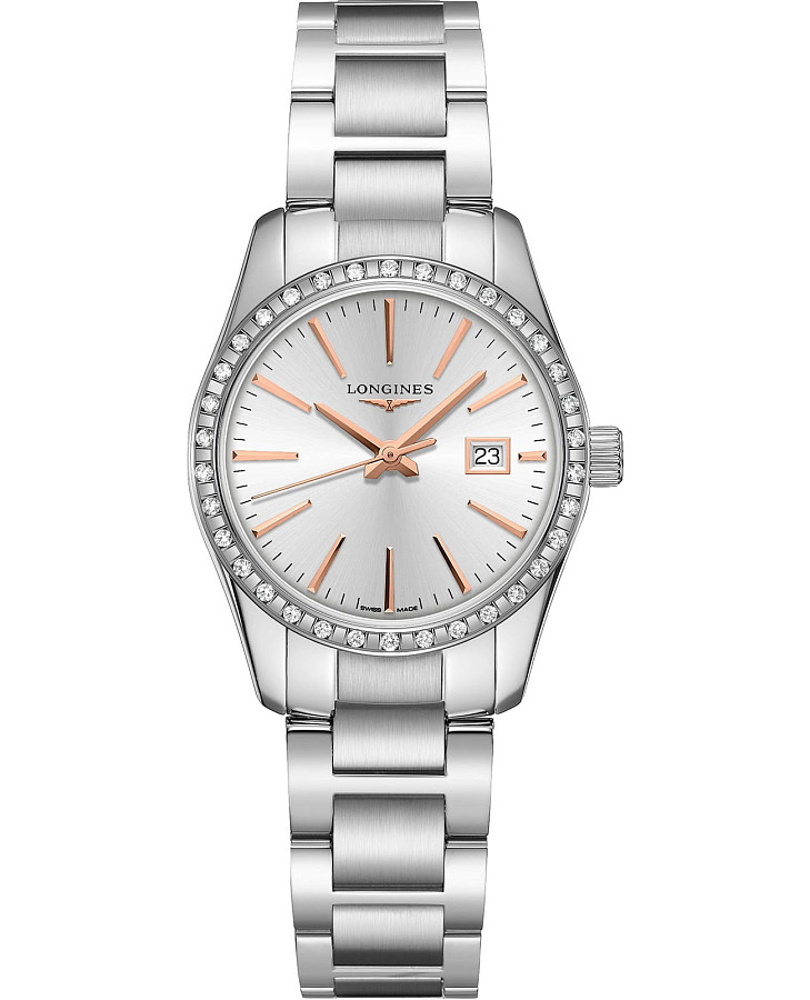 Часы Longines Conquest Classic L2.286.0.72.6 — женские, серебристый