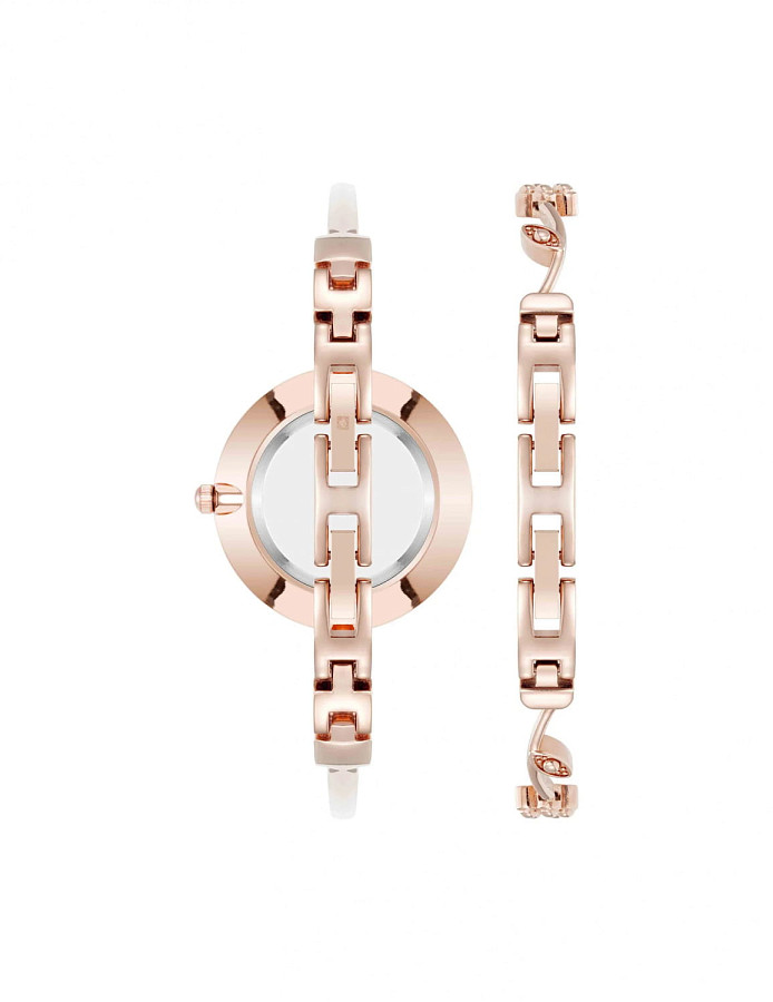 Часы Anne Klein Box Set 5274RGST — кварцевые, металл сталь