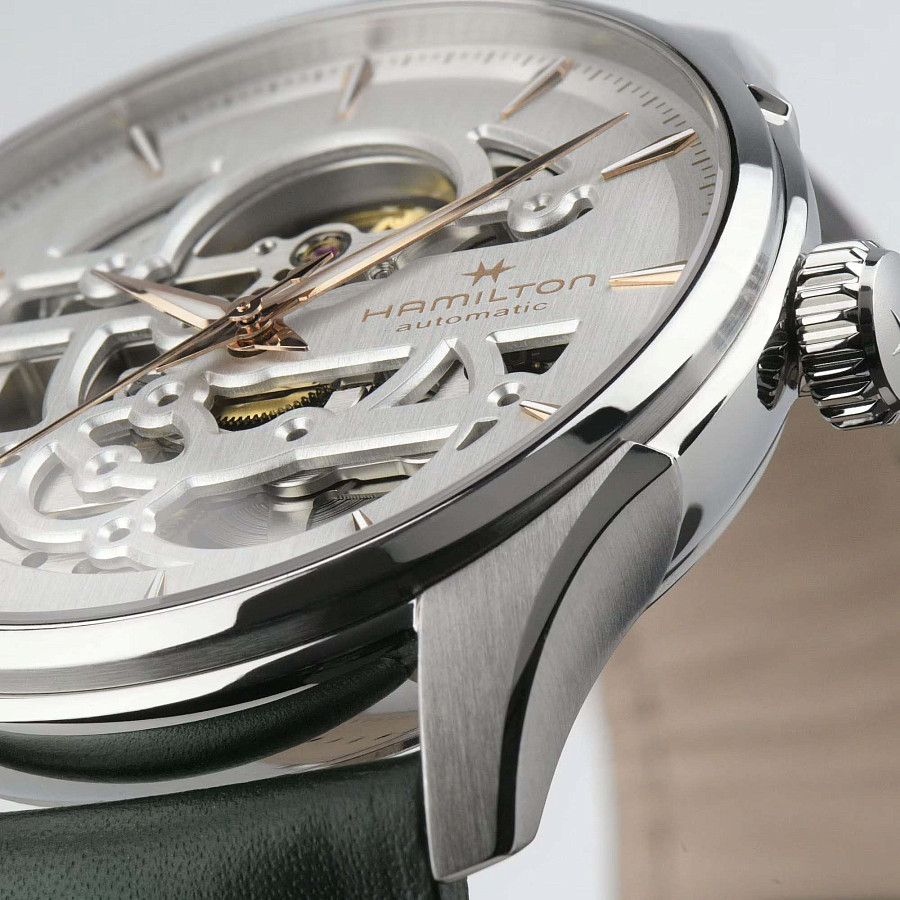 Часы Hamilton Jazzmaster Skeleton Auto H42535810 — механические, Швейцария, мужские
