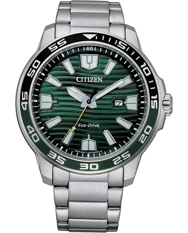 Часы Citizen Eco-Drive AW1526-89X — мужские, зеленый