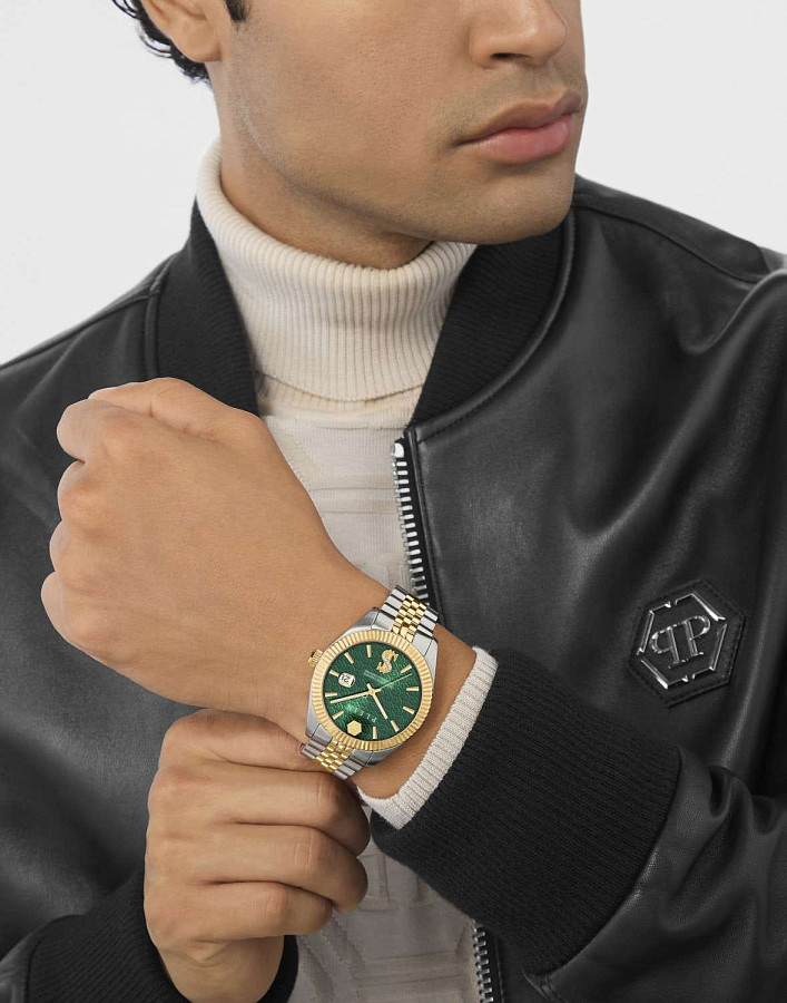 Часы Philipp Plein Date Superlative PWMFA0825 — нержавеющая сталь с pvd-покрытием, мужские