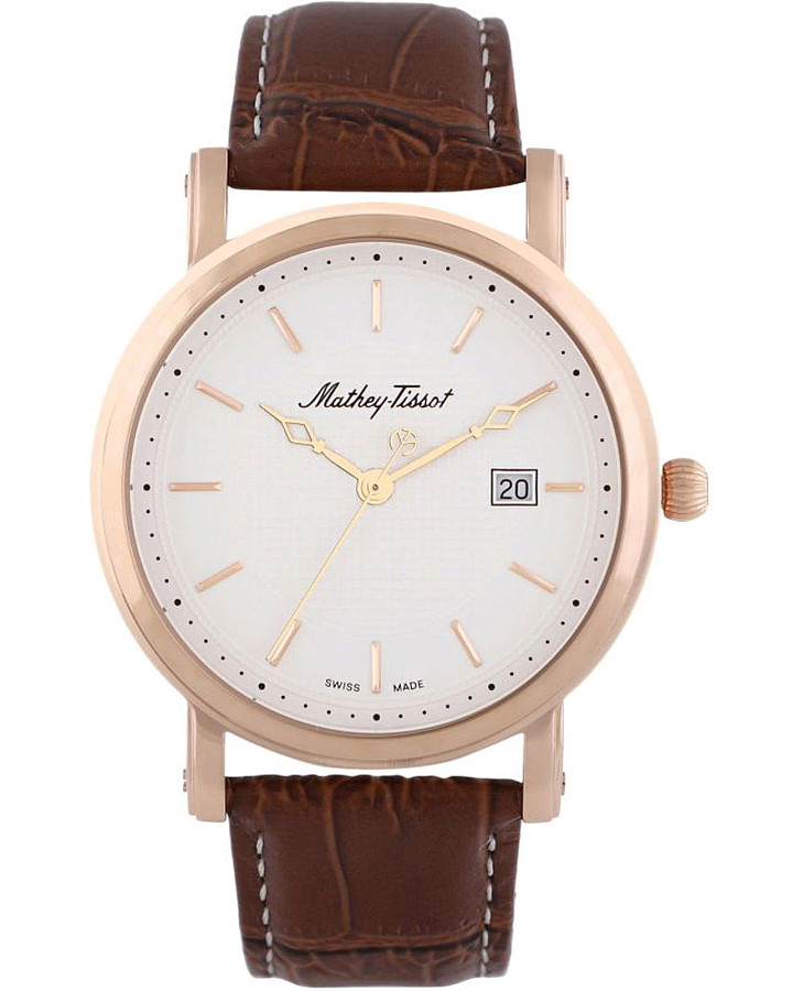 Часы Mathey-Tissot City Leather HB611251PI — мужские, белый