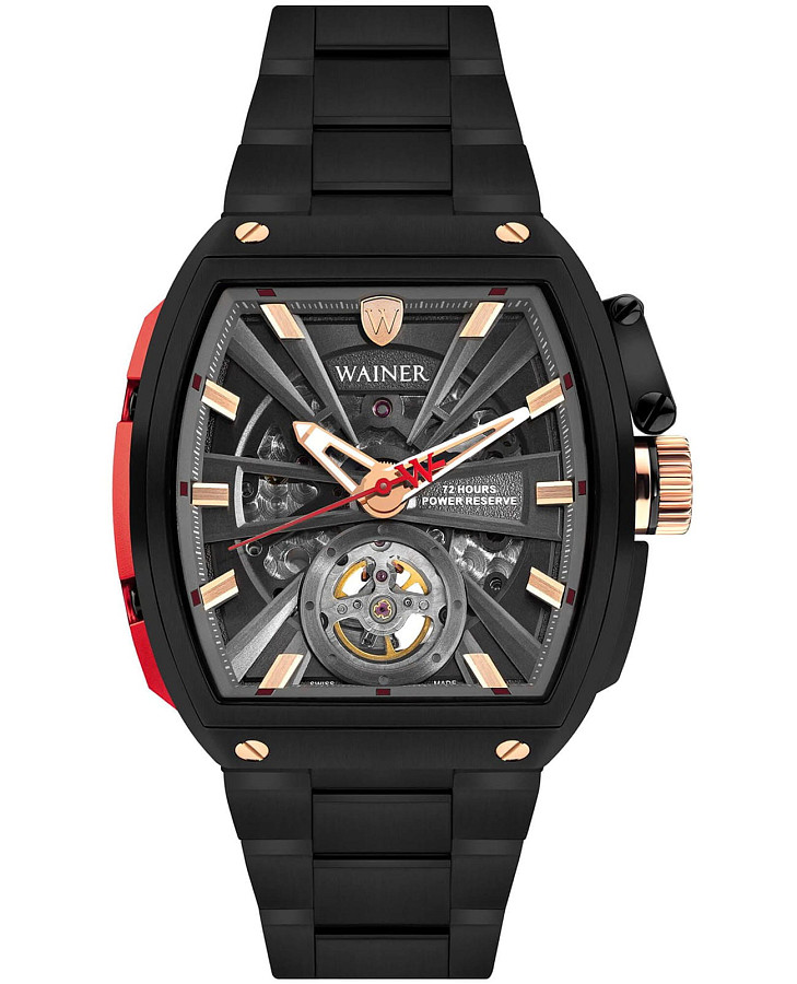 Часы Wainer Automatic WA.25150-C — мужские, черный