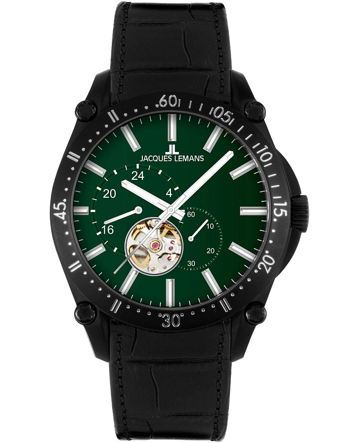 Часы Jacques Lemans Derby 1-2201C — мужские, зеленый