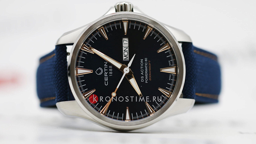 Часы Certina DS Action Day-Date C032.430.18.041.01 — мужские, тканевый