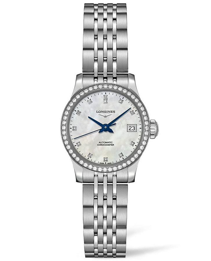 Часы Longines Record Collection L2.320.0.87.6 — женские, перламутровый