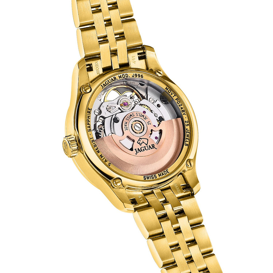 Часы Jaguar Automatic Open Heart J996/2 — механические, металл сталь