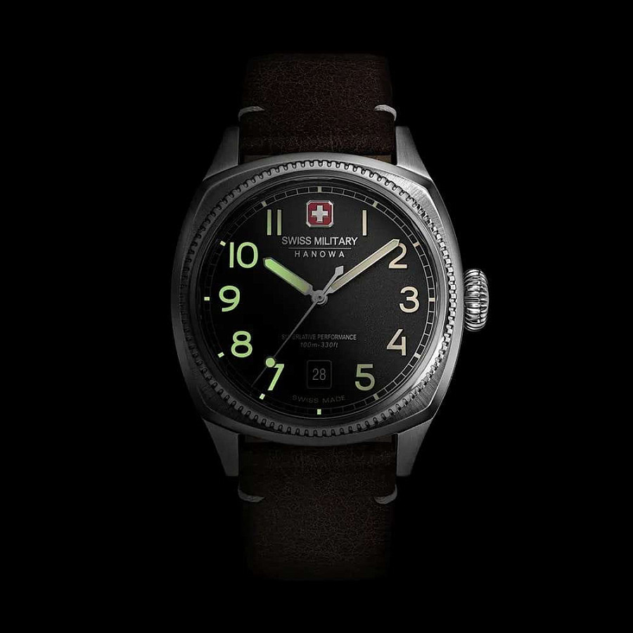 Часы Swiss Military Hanowa Condor SMWGB0003701 — мужские, коричневый