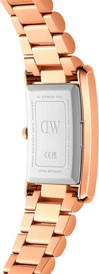 Часы Daniel Wellington Bound 3-Link Rose Gold DW00100699 — кварцевые, сталь металл