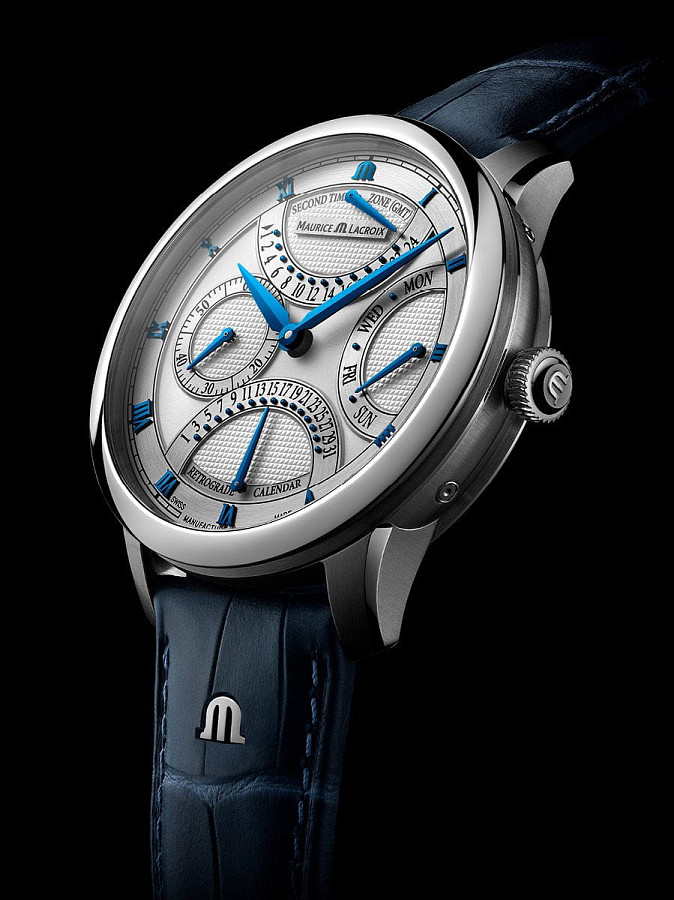 Часы Maurice Lacroix Masterpiece Triple Retrograde MP6538-SS001-110-1 — механические, металл сталь