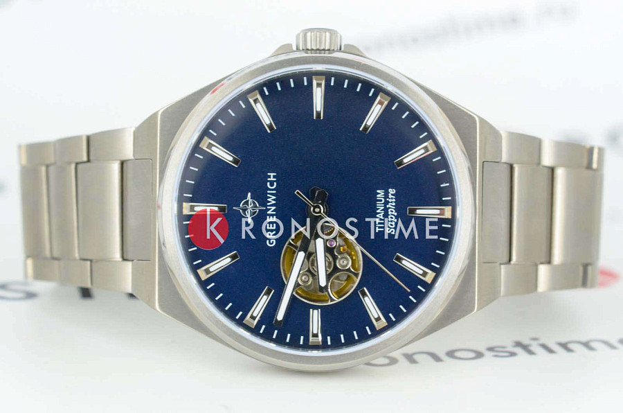 Часы Greenwich Titanium GW 084.10.36 — механические, титан металл