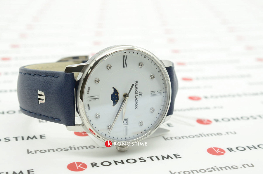 Часы Maurice Lacroix Eliros Moonphase EL1096-SS001-150-1 — кварцевые, сталь металл