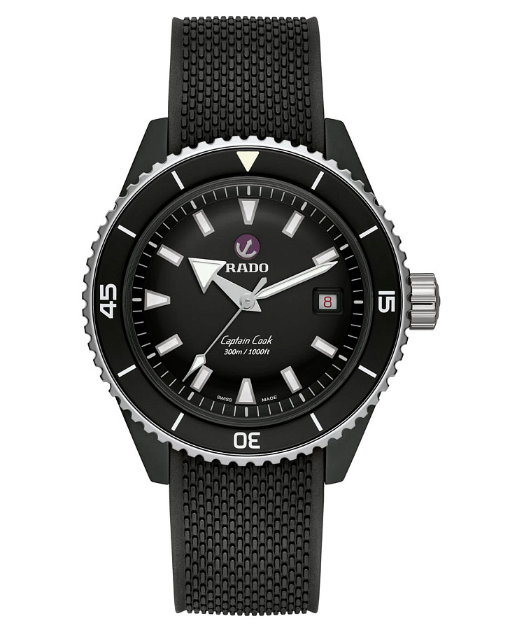 Часы Rado Captain Cook High-Tech Ceramic Diver R32129158 — мужские, черный
