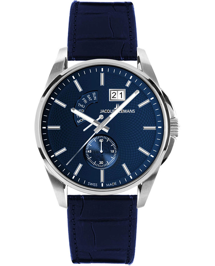 Часы Jacques Lemans Derby 1-2199C — мужские, синий