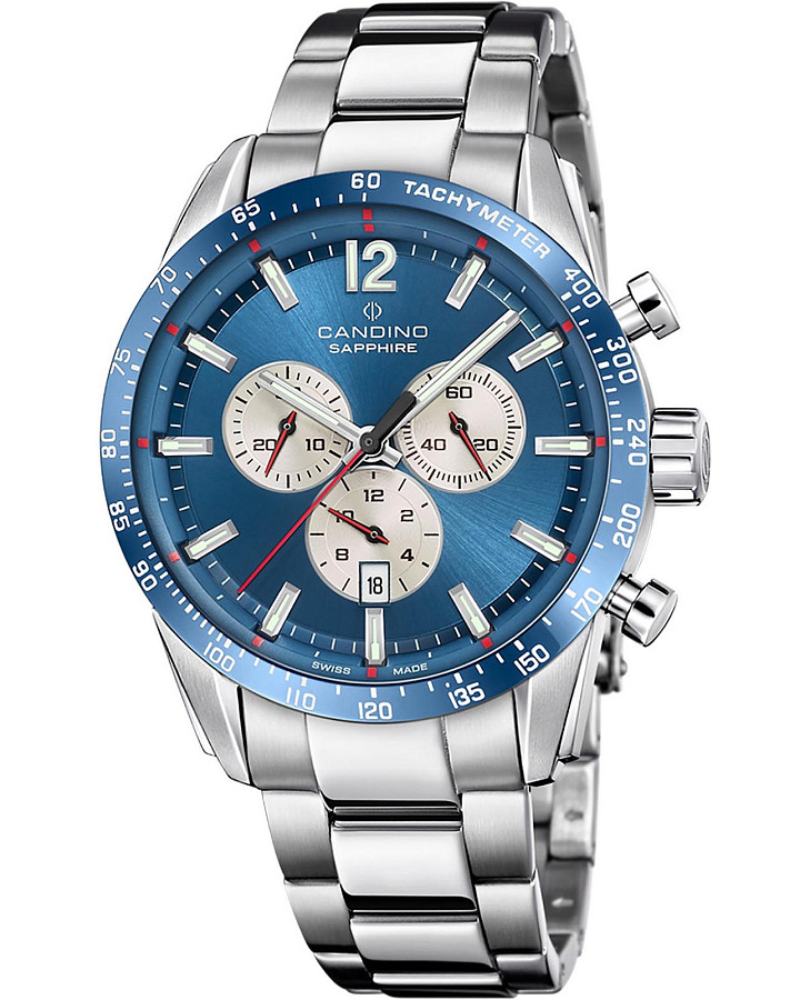 Часы Candino Gents Sport C4757/2 — мужские, голубой