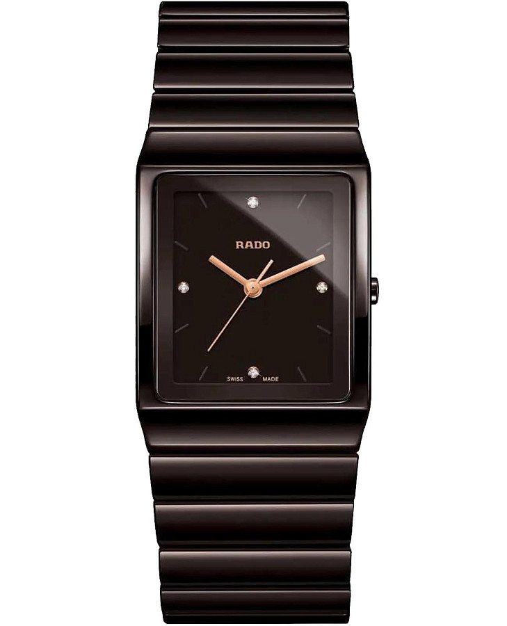 Часы Rado Ceramica Diamonds R21993702 — мужские, коричневый