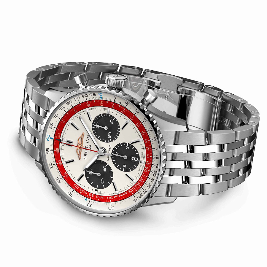Часы Breitling Navitimer B01 Chronograph 43 Boeing 747 AB01383B1G1A1 — нержавеющая сталь, мужские