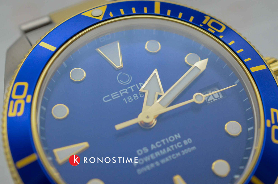 Часы Certina DS Action Diver Powermatic C032.807.22.041.10 — двухцветный, металл сталь