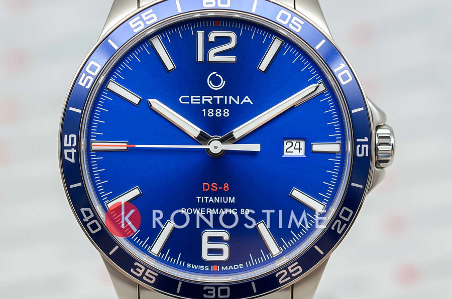 Часы Certina DS-8 C033.807.44.047.00 — сталь металл титан, Швейцария