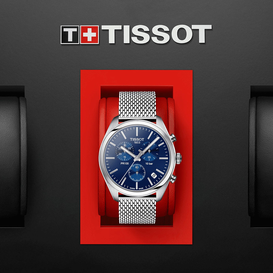 Часы Tissot PR 100 Сhronograph T101.417.11.041.00 — сталь металл, Швейцария
