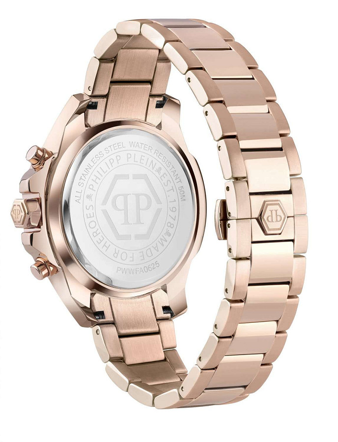 Часы Philipp Plein The $kull Chrono PWWFA0625 — мужские, нержавеющая сталь с pvd-покрытием