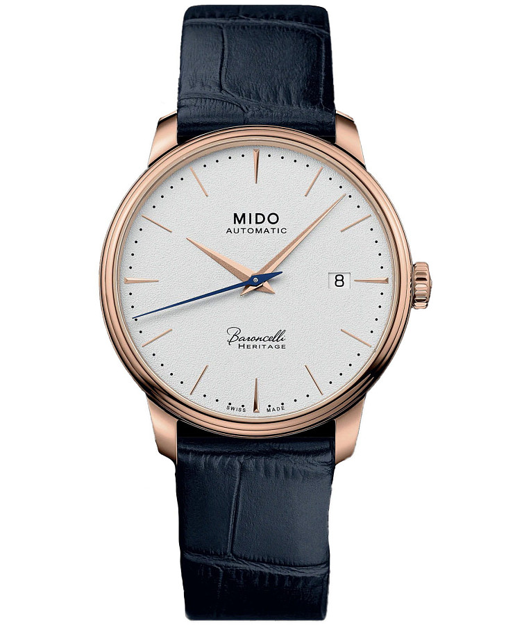 Часы Mido Baroncelli Heritage M027.407.36.261.00 — мужские, белый